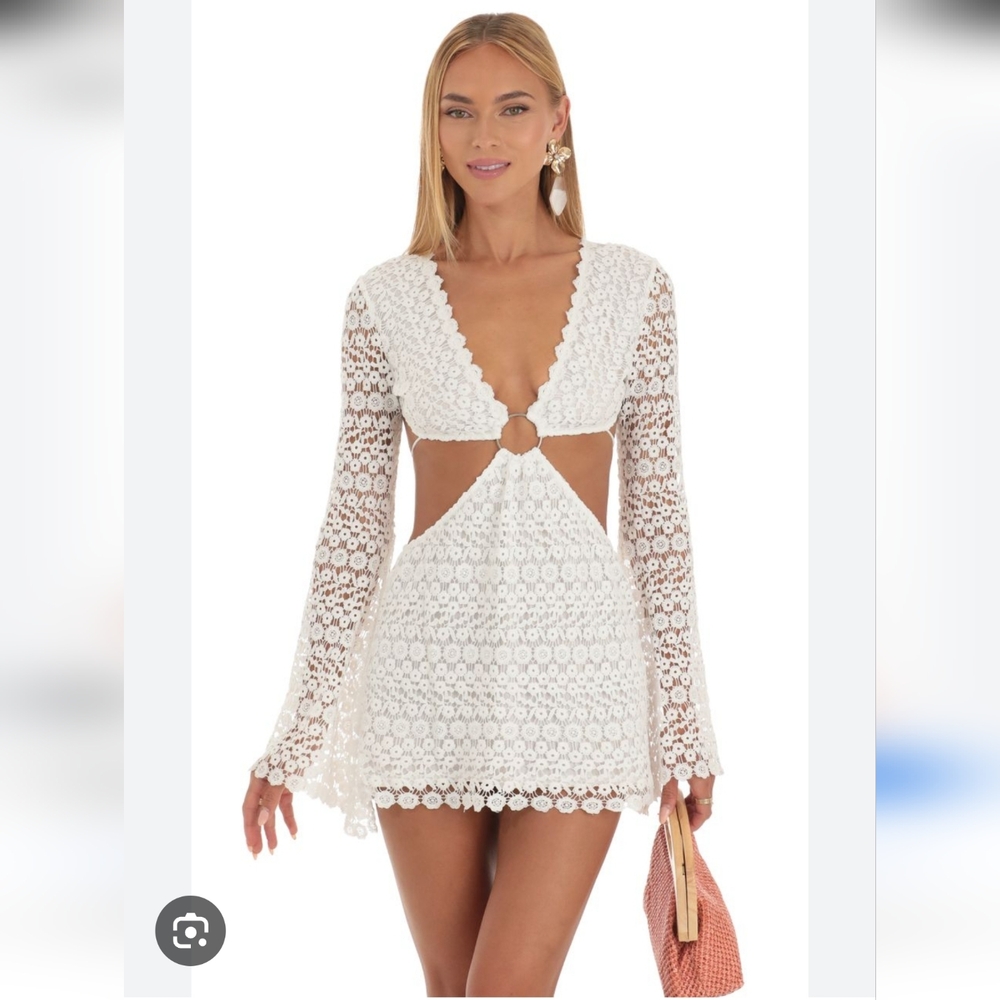 Lucy in the Sky ✨️ White Ethelyn Cut-Out Mini Dress Size S